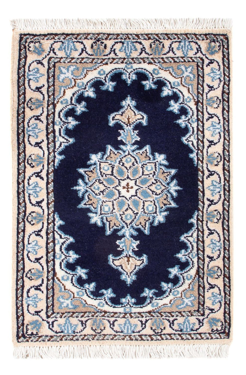 Perserteppich - Nain - Royal - 60 x 40 cm - dunkelblau