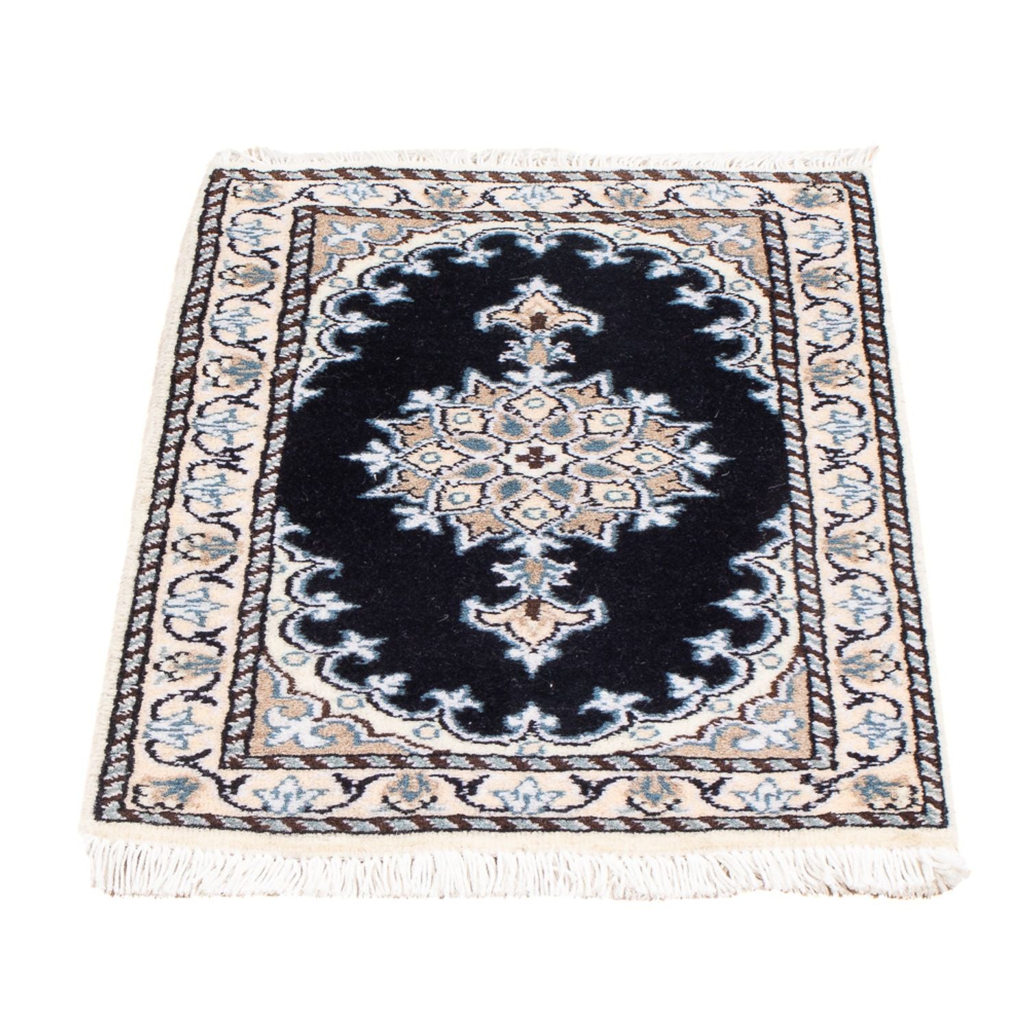 Perserteppich - Nain - Royal - 60 x 40 cm - dunkelblau