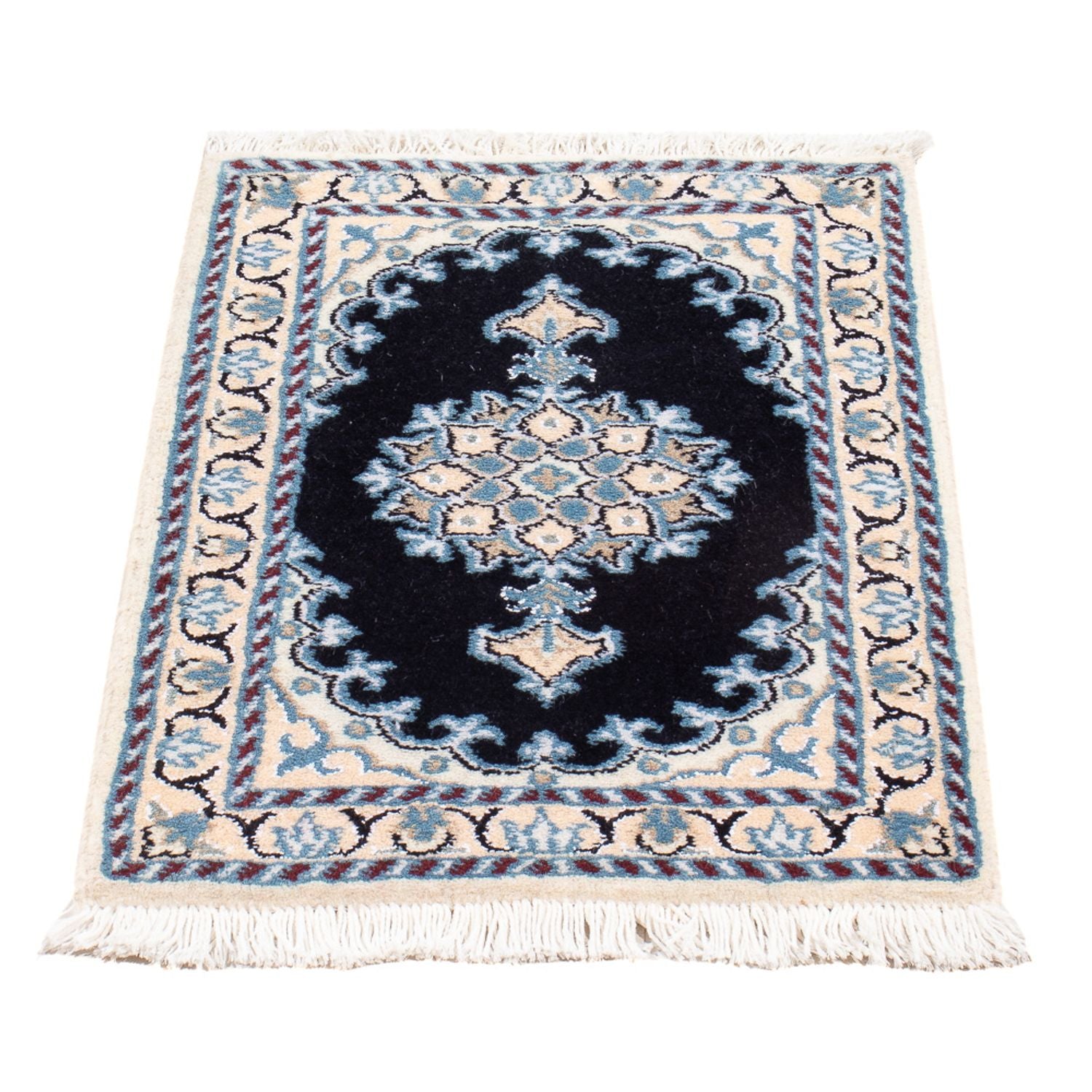 Perserteppich - Nain - Royal - 60 x 40 cm - dunkelblau