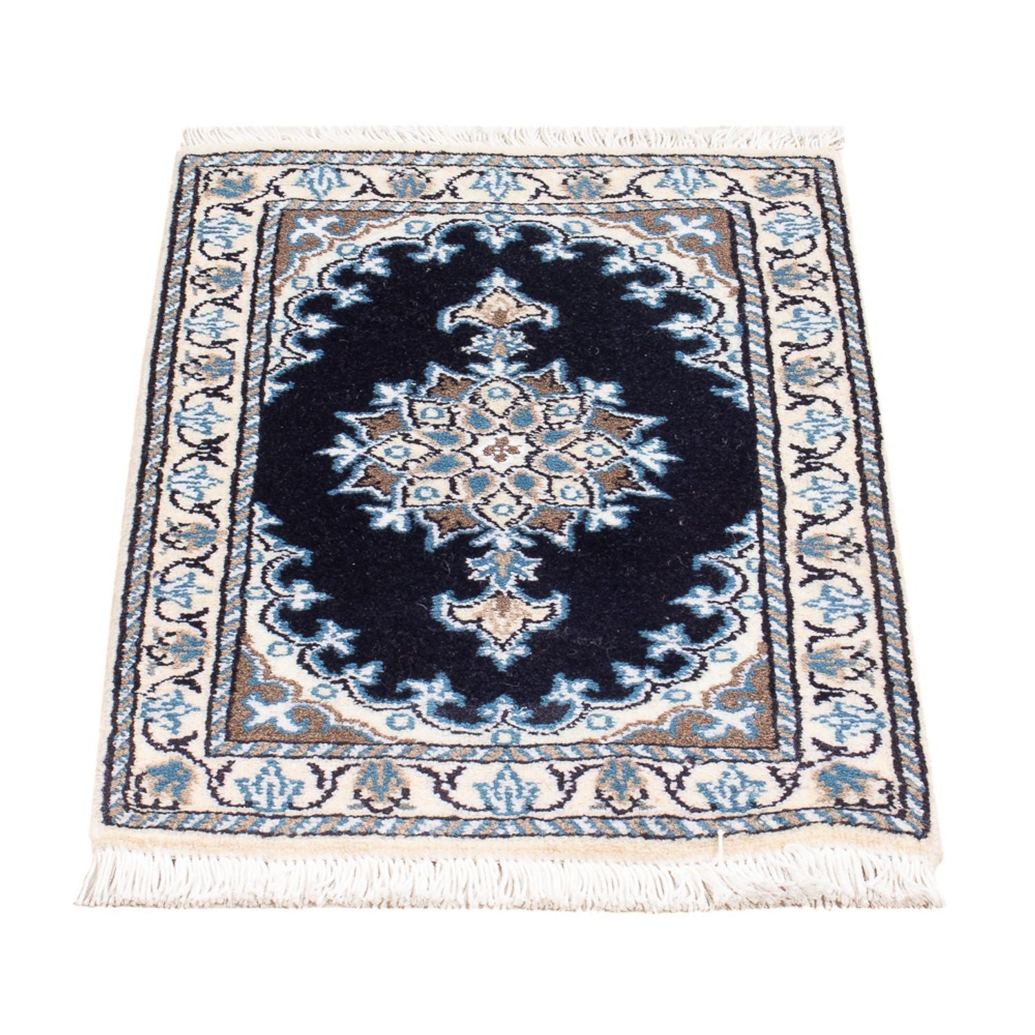 Perserteppich - Nain - Royal - 60 x 40 cm - dunkelblau