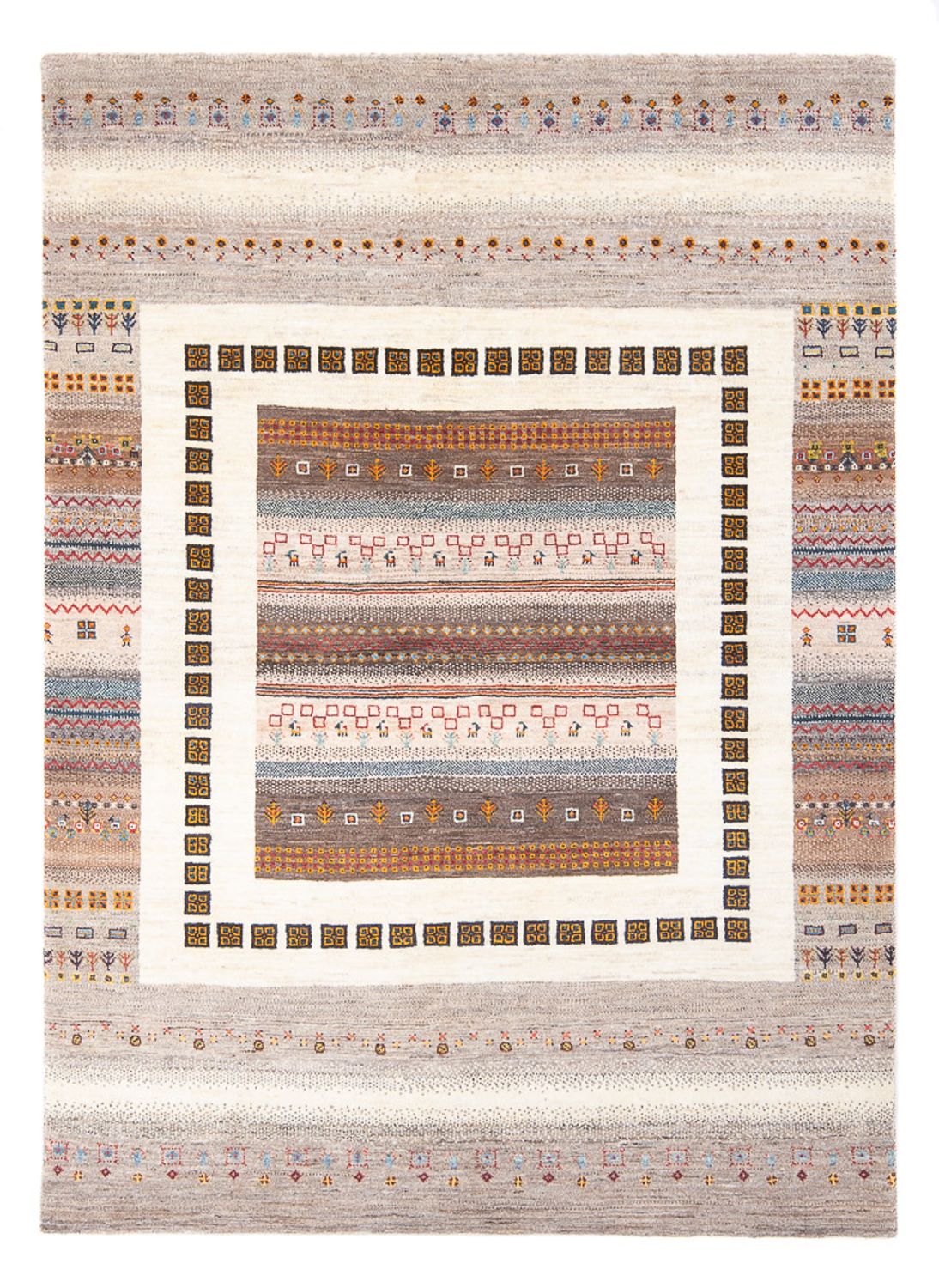 Gabbeh Teppich - Loribaft Perser - 226 x 160 cm - mehrfarbig