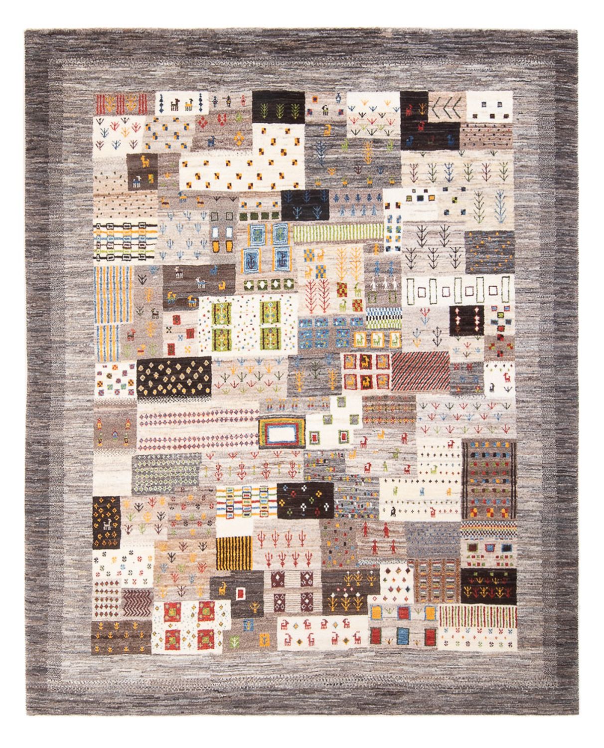 Gabbeh Teppich - Loribaft Perser - 255 x 196 cm - mehrfarbig