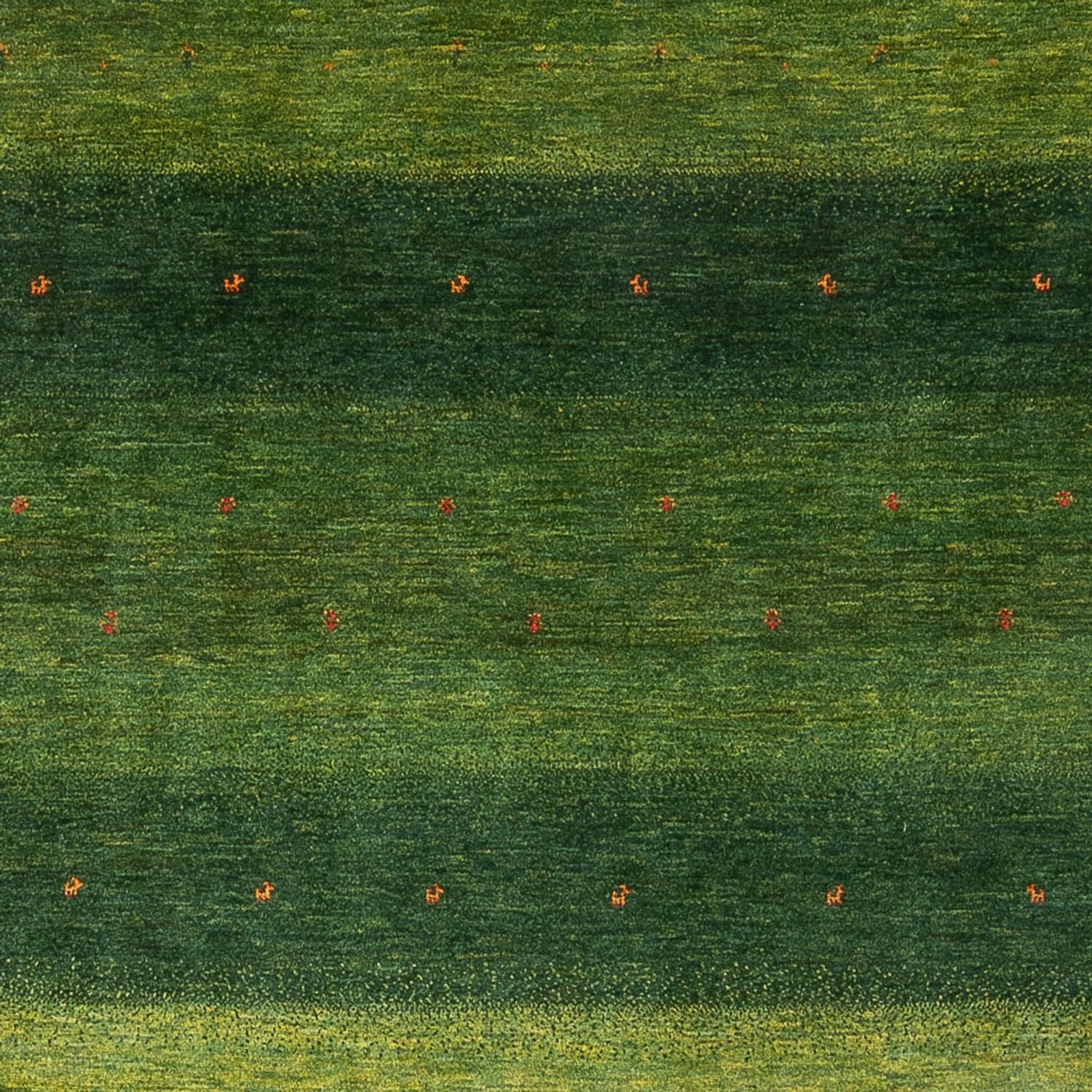Gabbeh Teppich - Loribaft Perser - 306 x 212 cm - grün