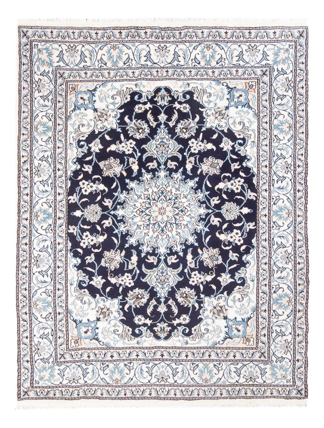 Perserteppich - Nain - Royal - 198 x 147 cm - dunkelblau