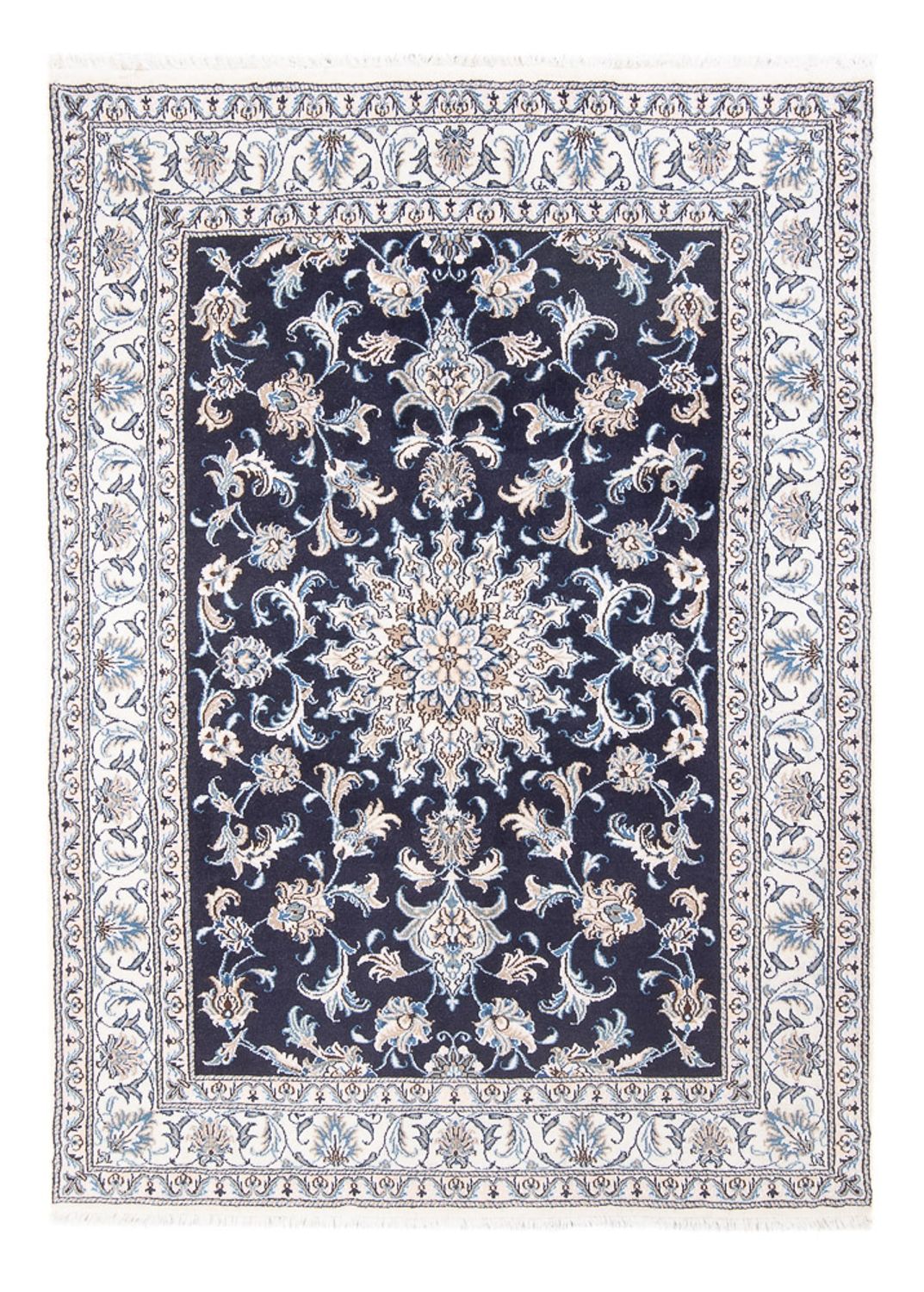 Perserteppich - Nain - Royal - 200 x 146 cm - dunkelblau