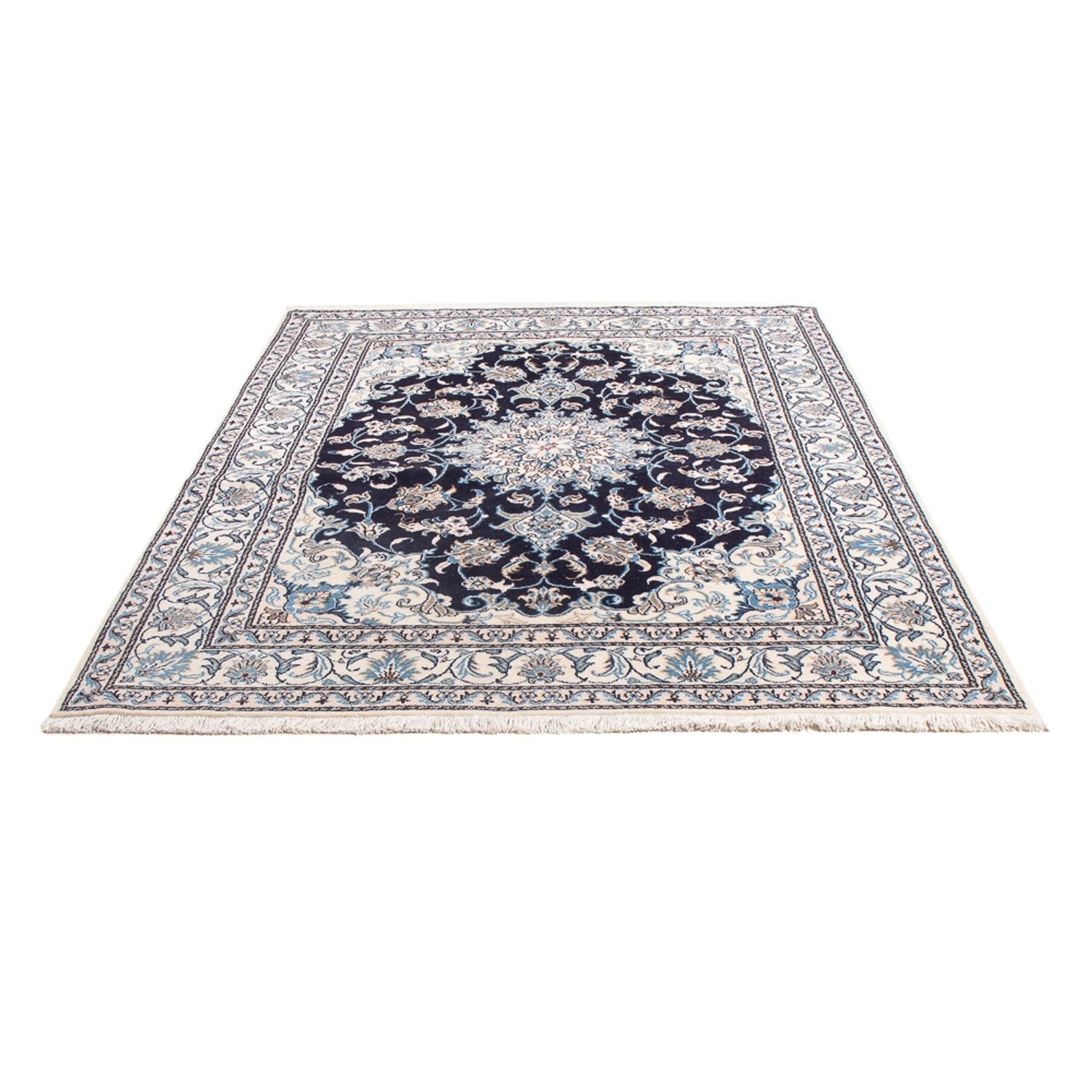 Perserteppich - Nain - Royal - 198 x 150 cm - dunkelblau