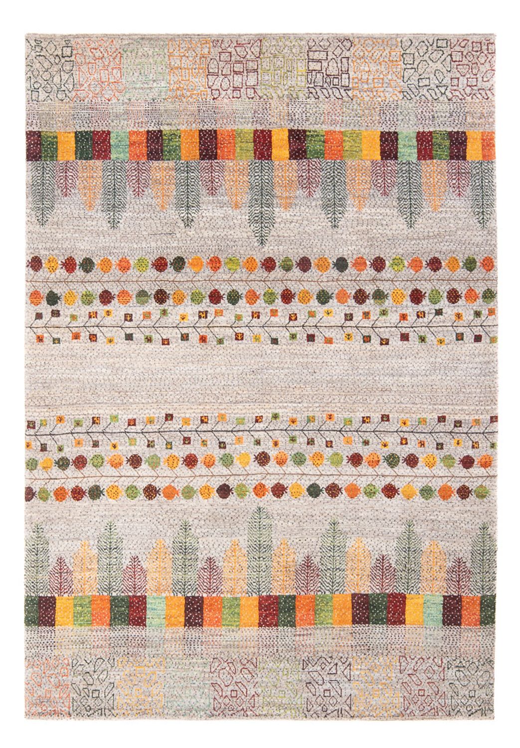 Gabbeh Teppich - Loribaft Perser - 215 x 152 cm - mehrfarbig