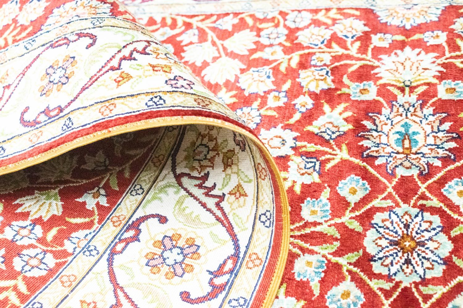 Orientteppich - Hereke 300 x 78 cm - rot