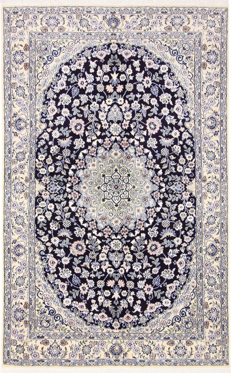 Perserteppich - Nain - Royal - 204 x 128 cm - dunkelblau