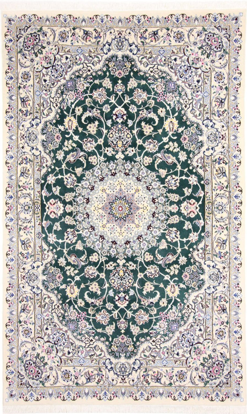 Perserteppich - Nain - Royal - 257 x 158 cm - grün