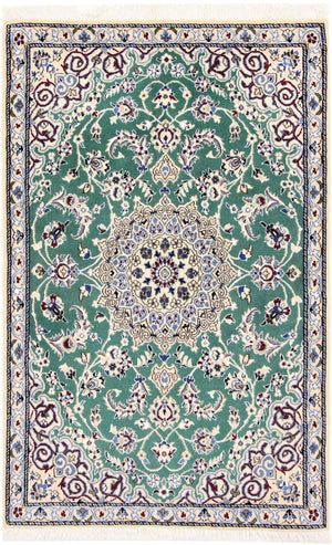 Perserteppich - Nain - Royal - 139 x 89 cm - grün
