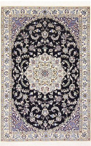 Perserteppich - Nain - Royal - 148 x 98 cm - dunkelblau