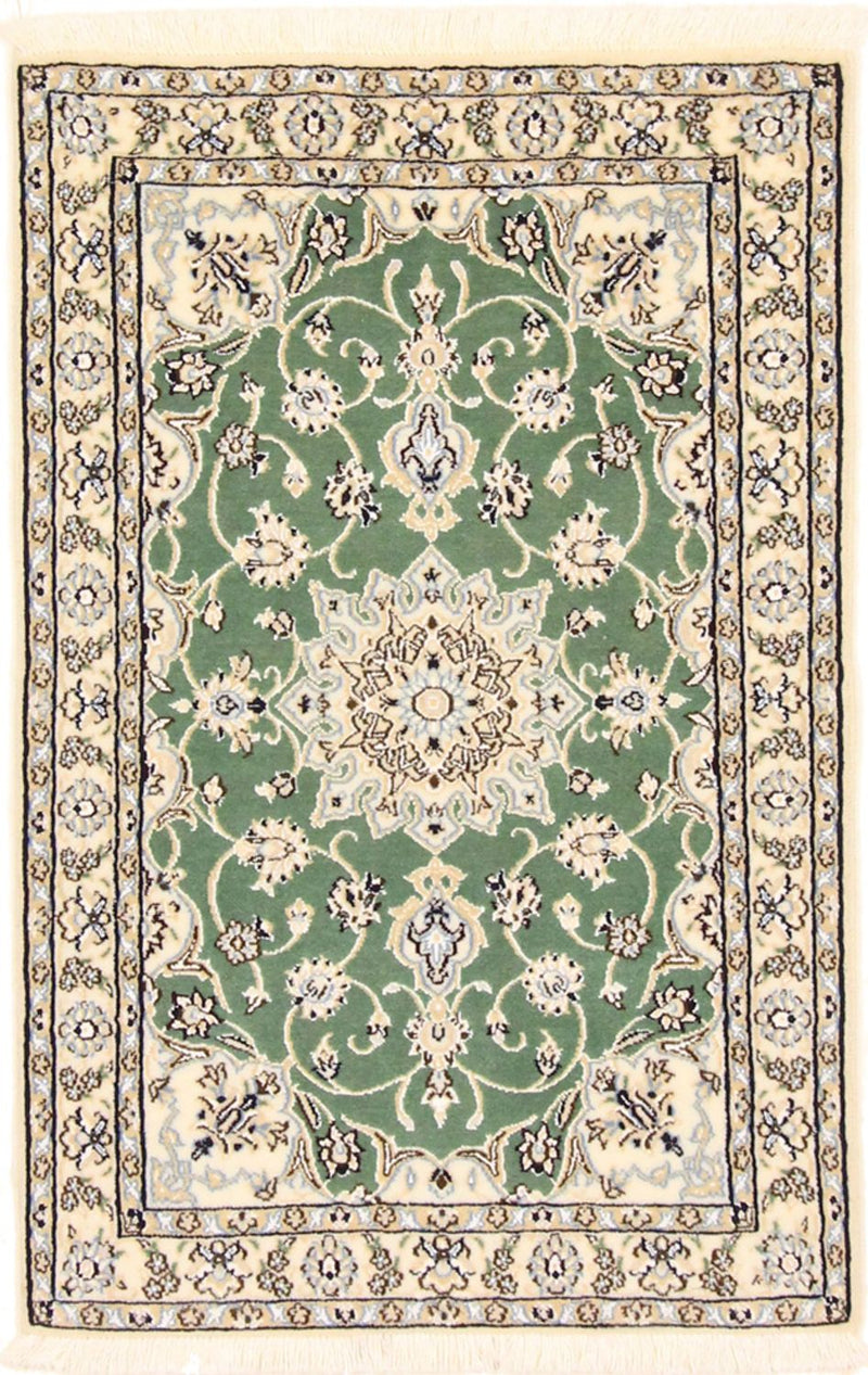 Perserteppich - Nain - Royal - 98 x 64 cm - grün