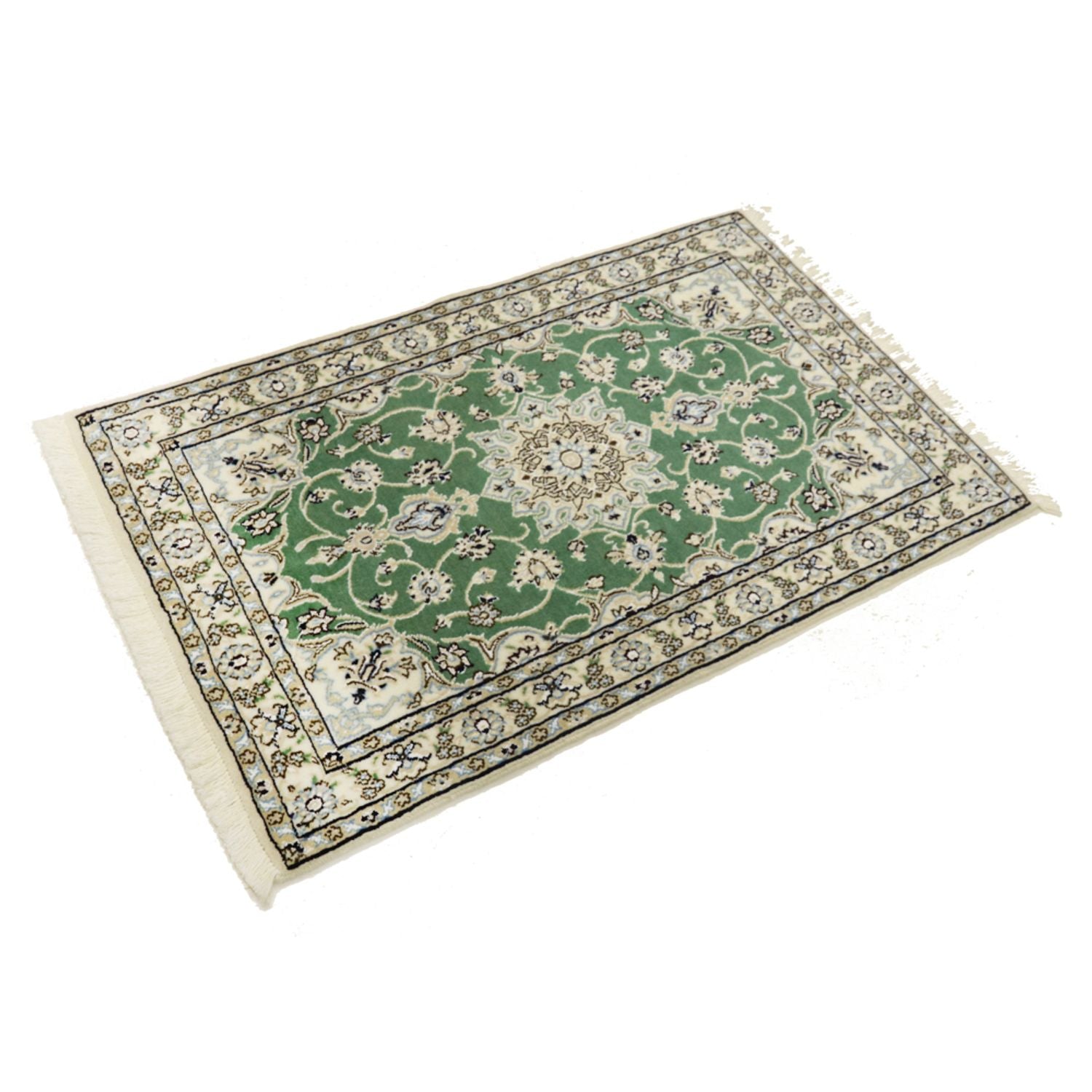 Perserteppich - Nain - Royal - 98 x 64 cm - grün