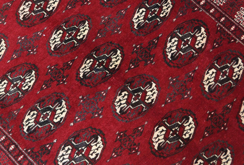 Afghan Teppich 152 x 118 cm - dunkelrot
