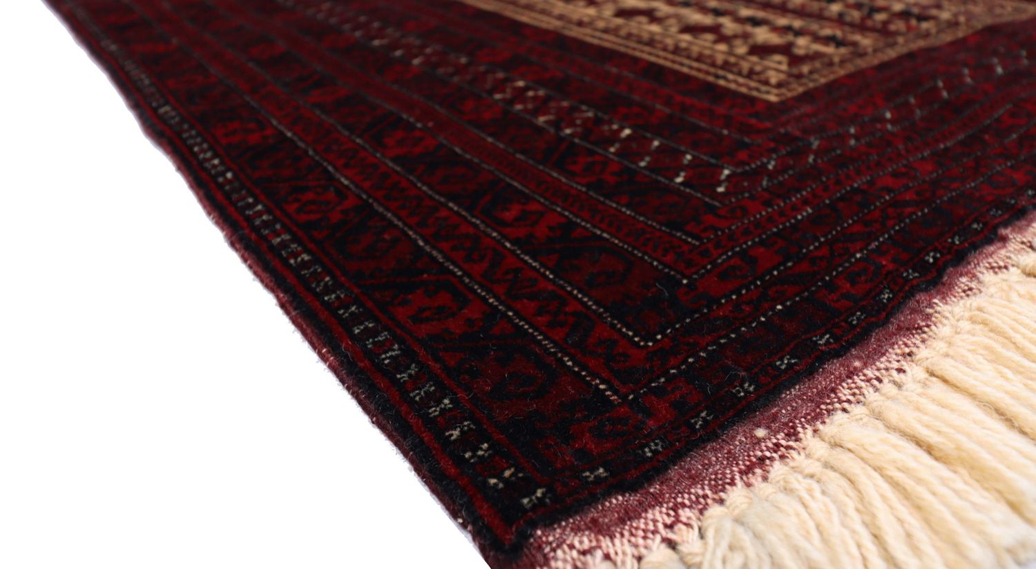 Afghan Teppich 150 x 95 cm - dunkelrot