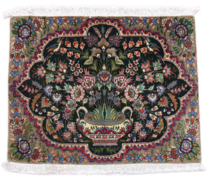 Perserteppich - Täbriz 92 x 68 cm - dunkelblau