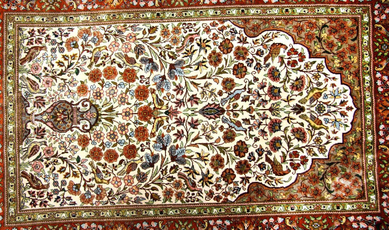 Seidenteppich - Hereke Seide - Premium 128 x 80 cm Teppichbrücke