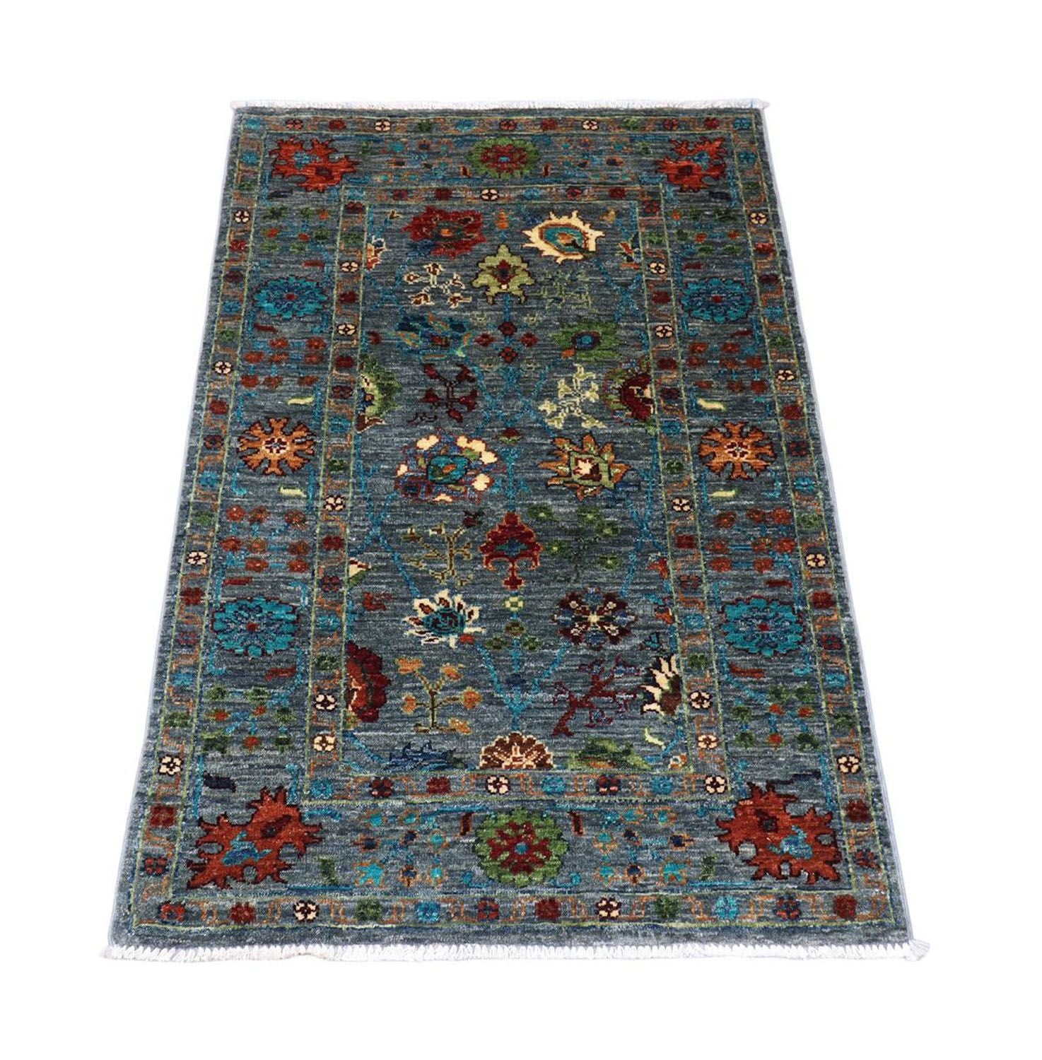 Ziegler Teppich 122 x 83 cm - seeblau