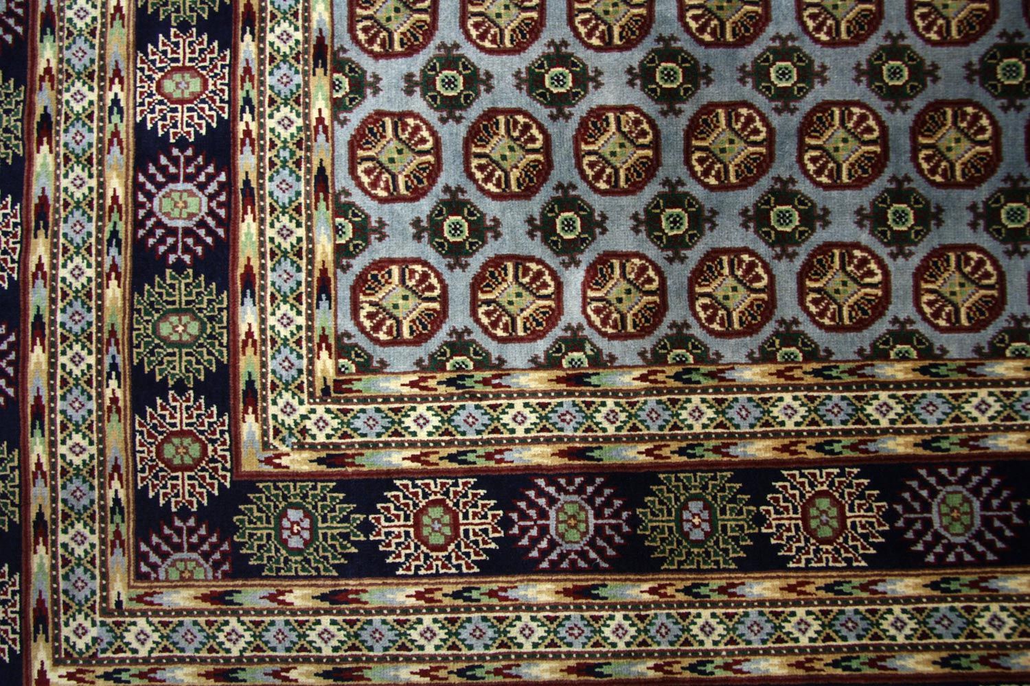 Afghan Teppich 298 x 199 cm - blau