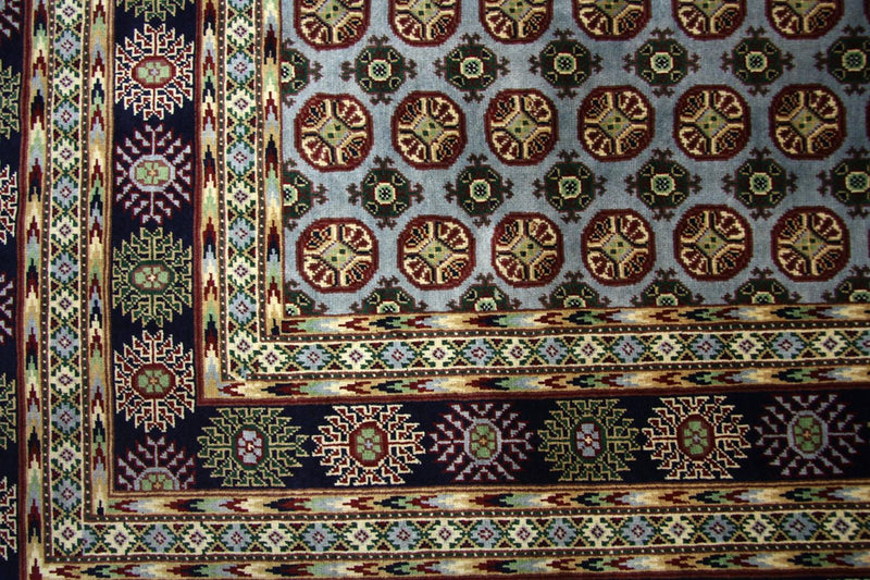 Afghan Teppich 298 x 199 cm - blau