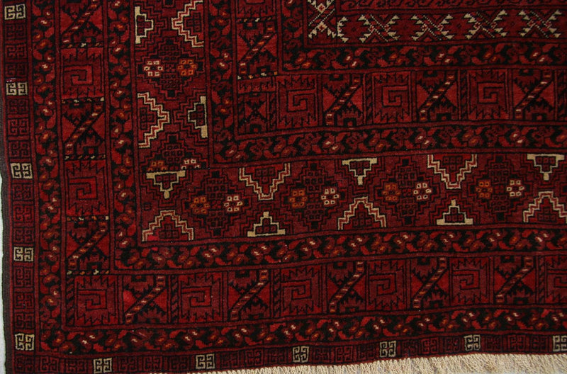 Afghan Teppich 208 x 150 cm - rot