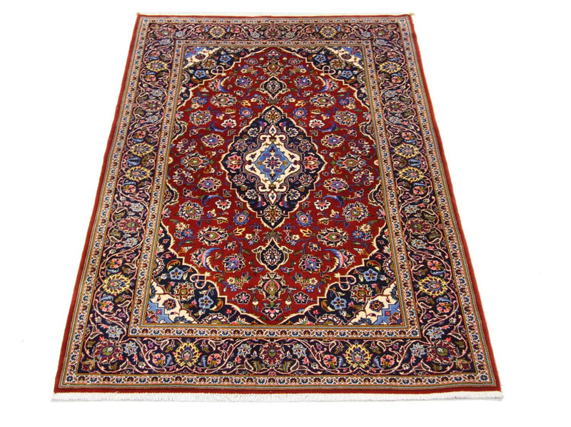 Perserteppich - Keshan 204 x 138 cm - blau