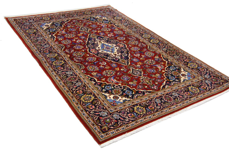 Perserteppich - Keshan 204 x 138 cm - blau