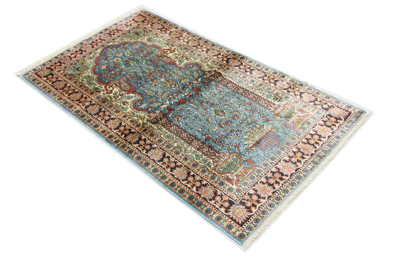Seidenteppich - Kaschmir Seide 156 x 90 cm Teppichbrücke