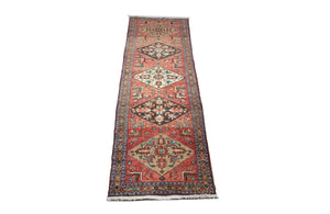 Perserteppich - Nomadic 340 x 102 cm - rot