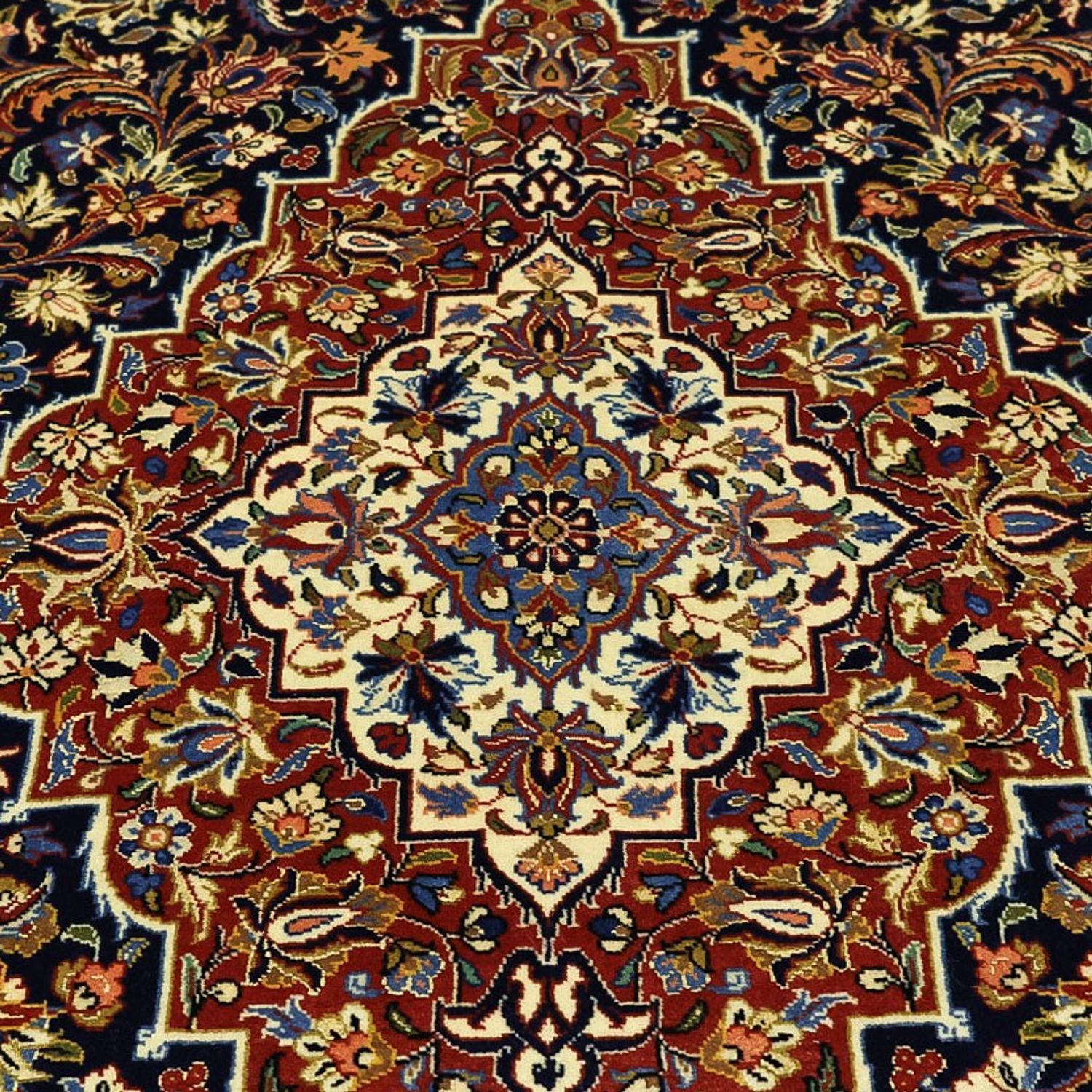Perserteppich - Keshan - 203 x 132 cm - dunkelblau
