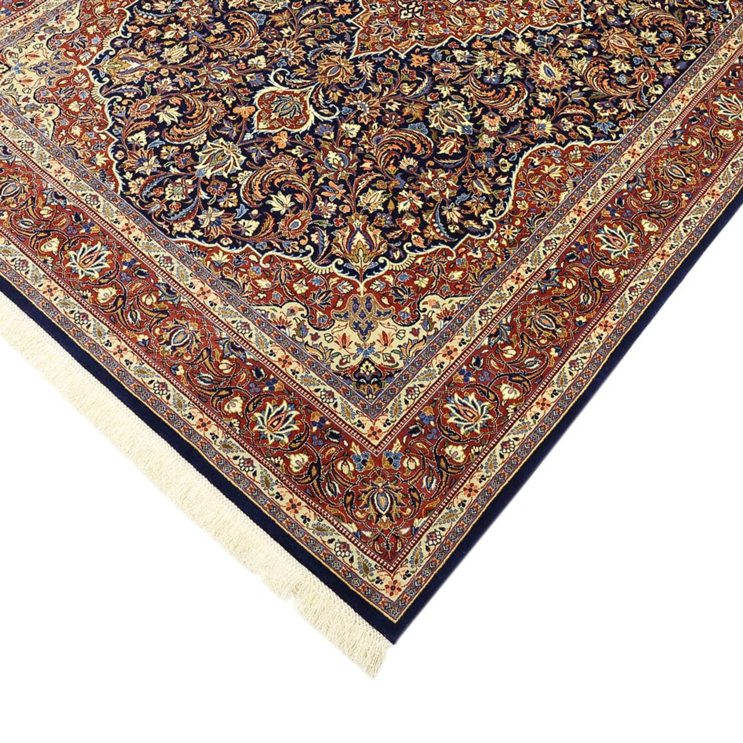 Perserteppich - Keshan - 203 x 132 cm - dunkelblau