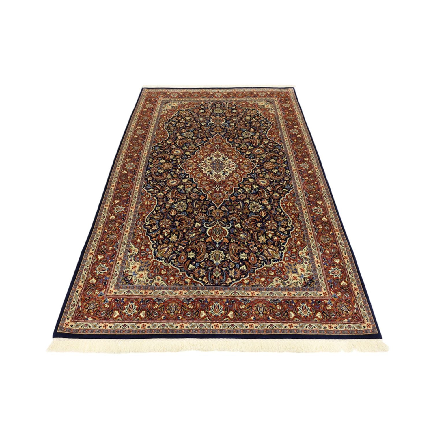 Perserteppich - Keshan - 203 x 132 cm - dunkelblau