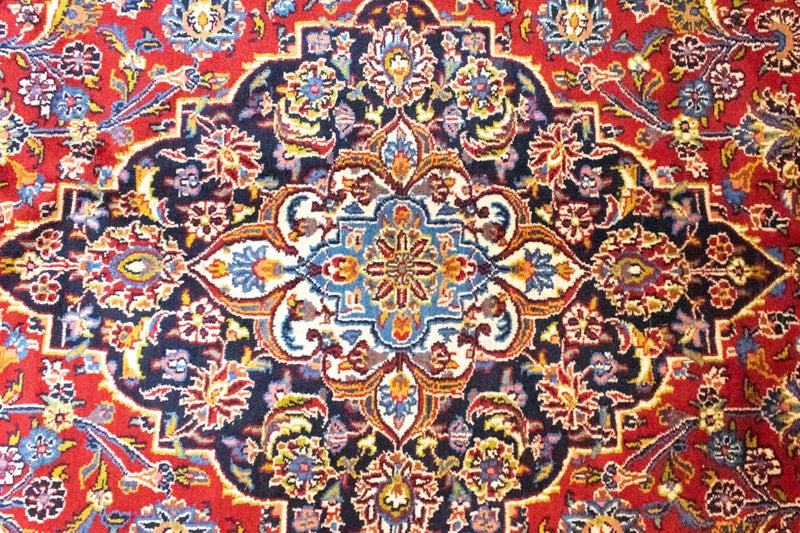 Perserteppich - Keshan 384 x 303 cm - blau