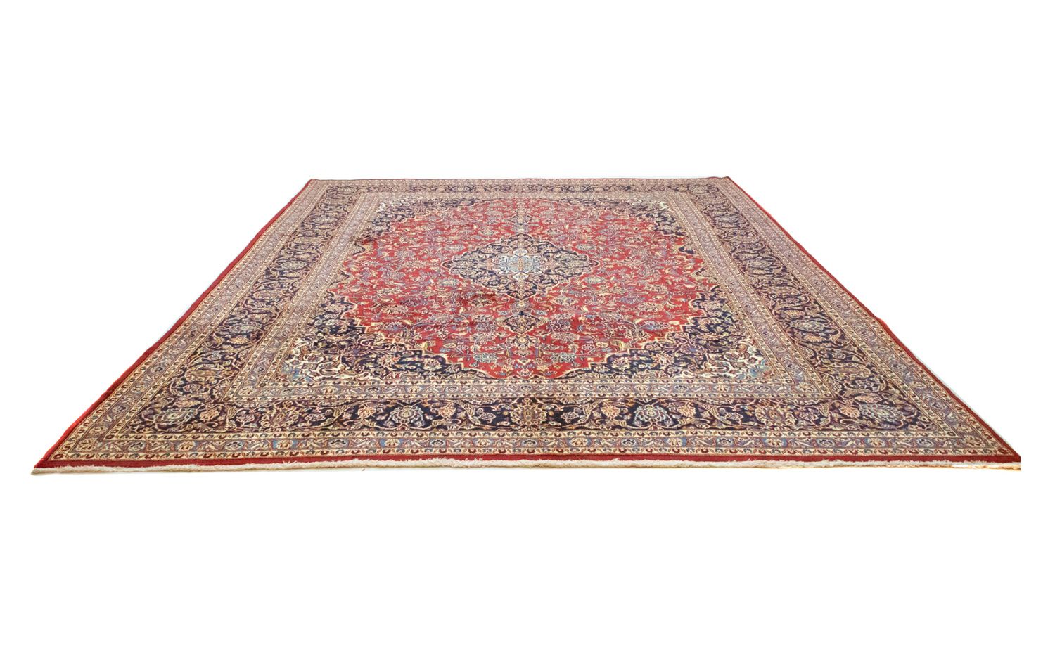 Perserteppich - Keshan 384 x 303 cm - blau