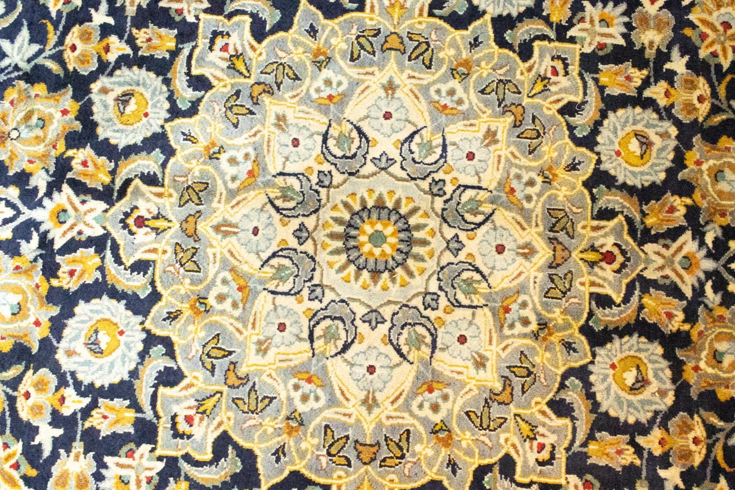 Perserteppich - Keshan 412 x 307 cm - blau