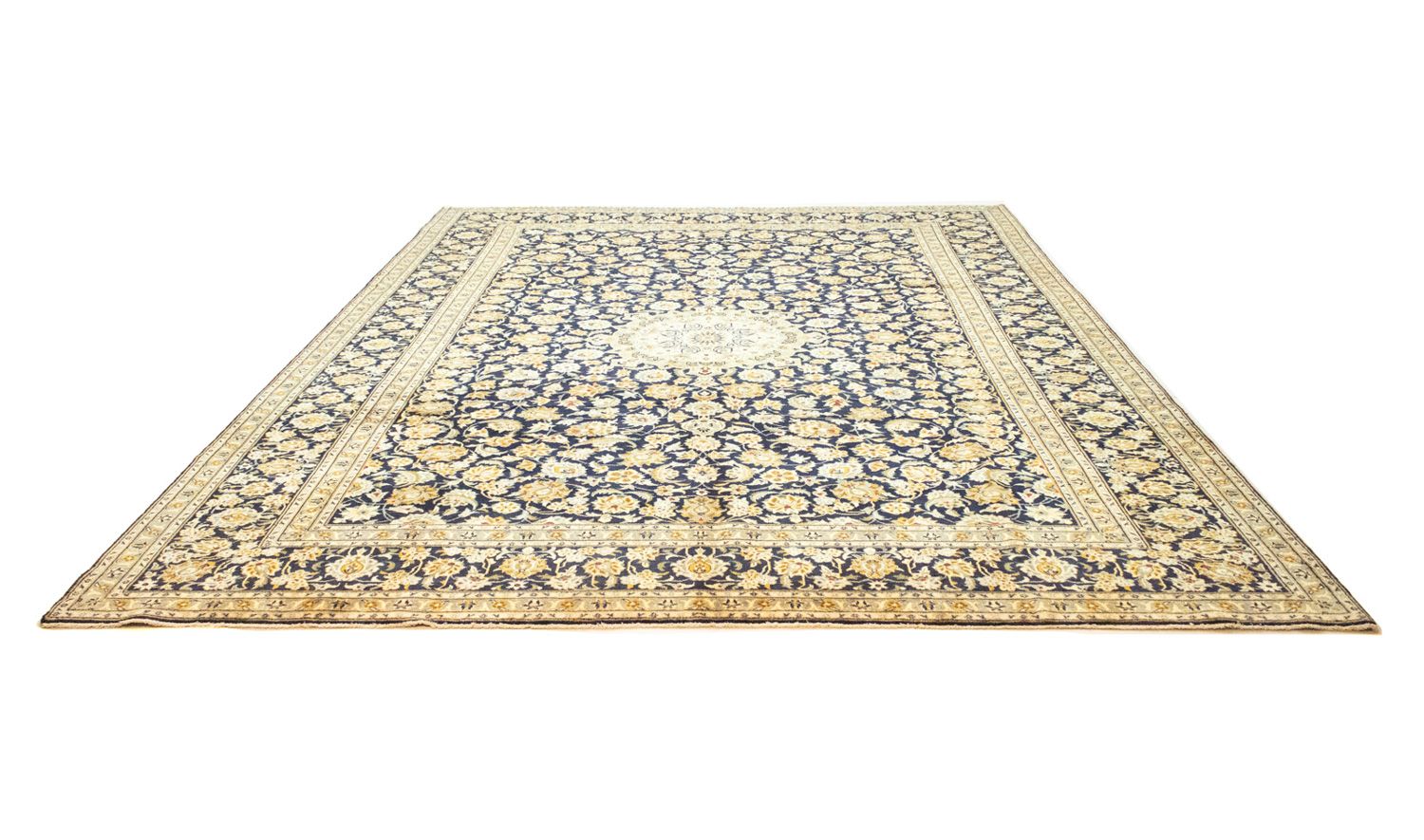 Perserteppich - Keshan 412 x 307 cm - blau