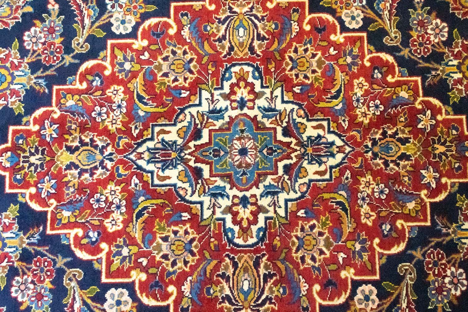 Perserteppich - Keshan 419 x 298 cm - blau