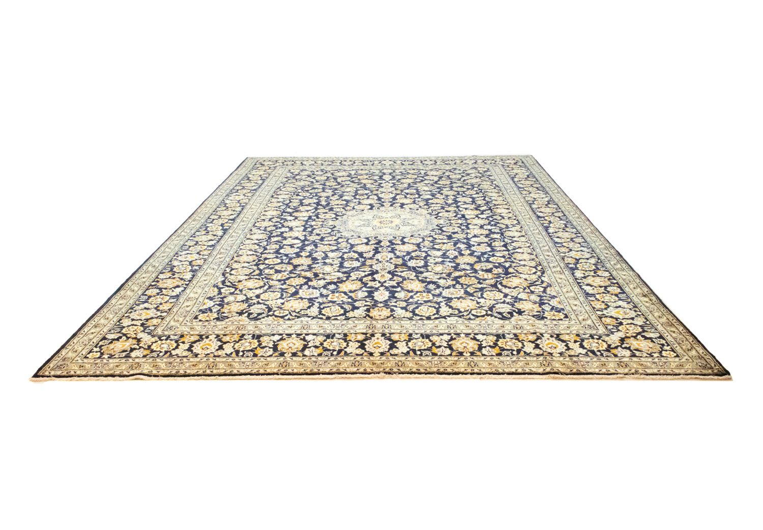 Perserteppich - Keshan 431 x 308 cm - blau