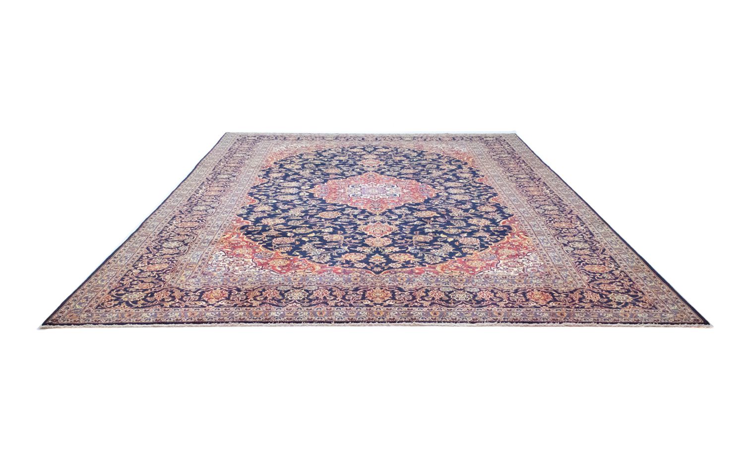 Perserteppich - Keshan 396 x 287 cm - blau