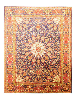 Perserteppich - Täbriz 392 x 305 cm - blau