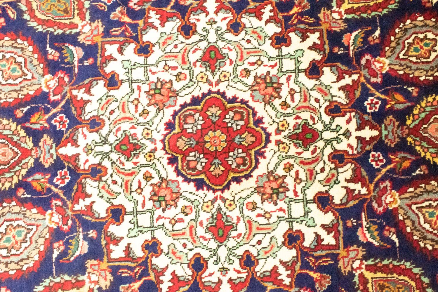 Perserteppich - Täbriz 392 x 305 cm - blau