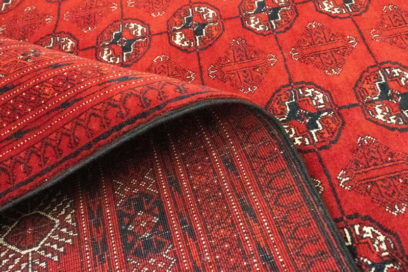 Afghan Teppich - Buchara 294 x 203 cm - dunkelrot