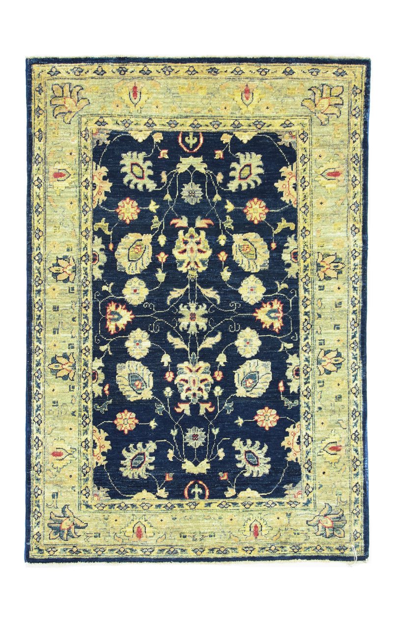 Ziegler Teppich 149 x 100 cm - dunkelblau