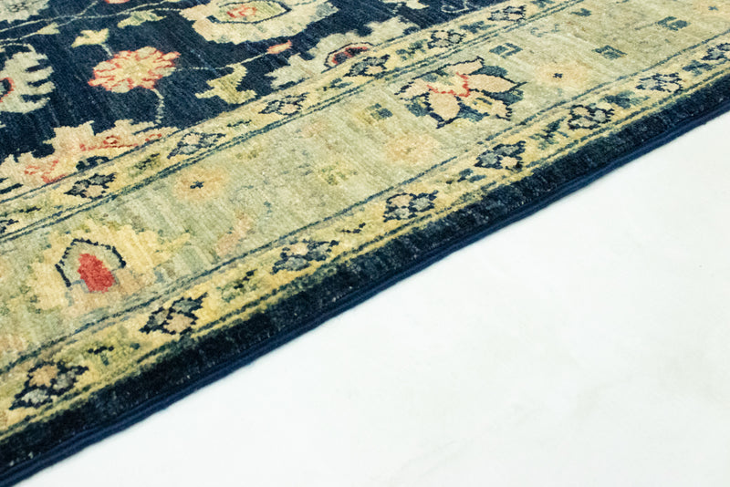 Ziegler Teppich 149 x 100 cm - dunkelblau