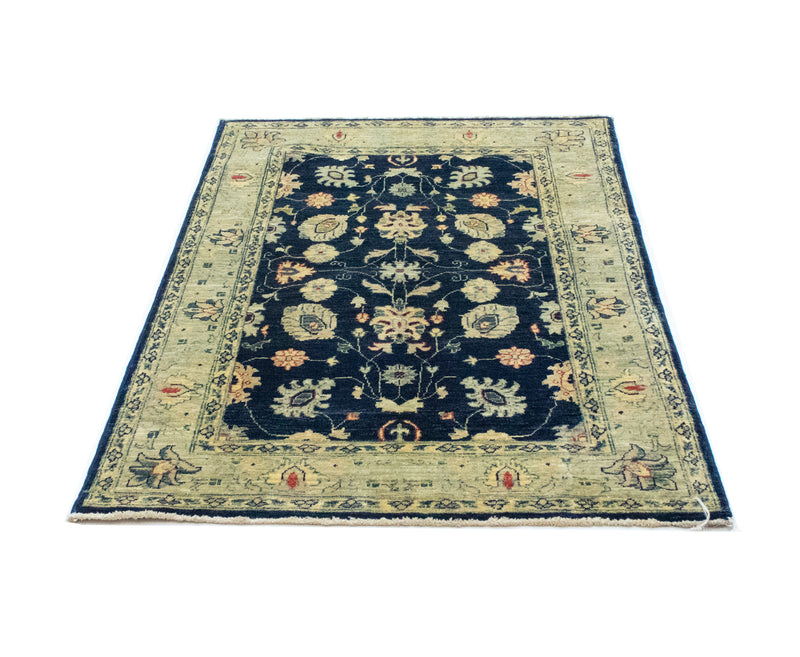 Ziegler Teppich 149 x 100 cm - dunkelblau