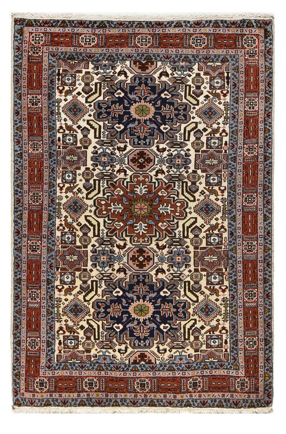 Perserteppich - Nomadic - 206 x 142 cm - mehrfarbig