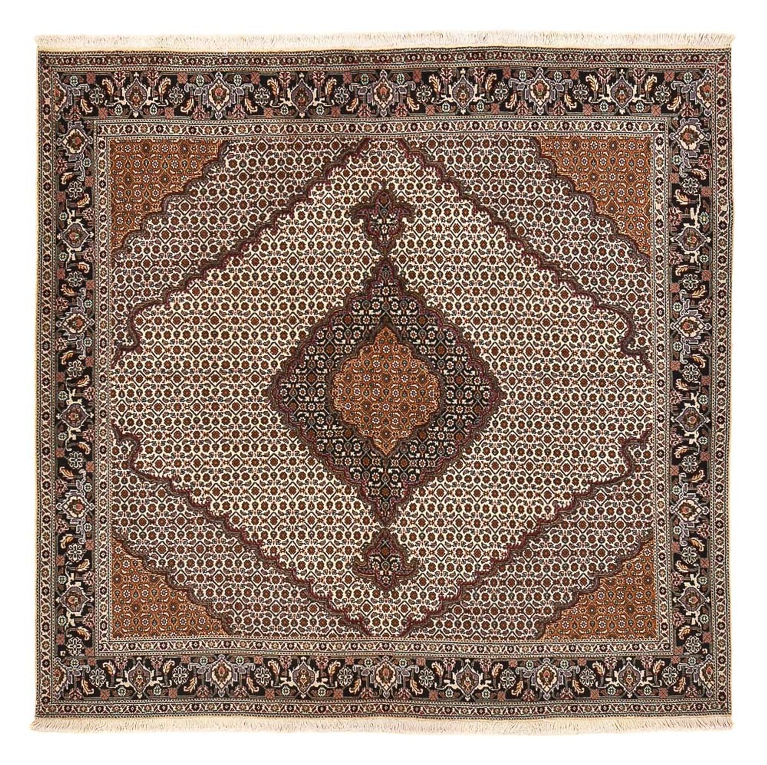 Perserteppich - Täbriz - Royal quadratisch  - 200 x 197 cm - hellbraun