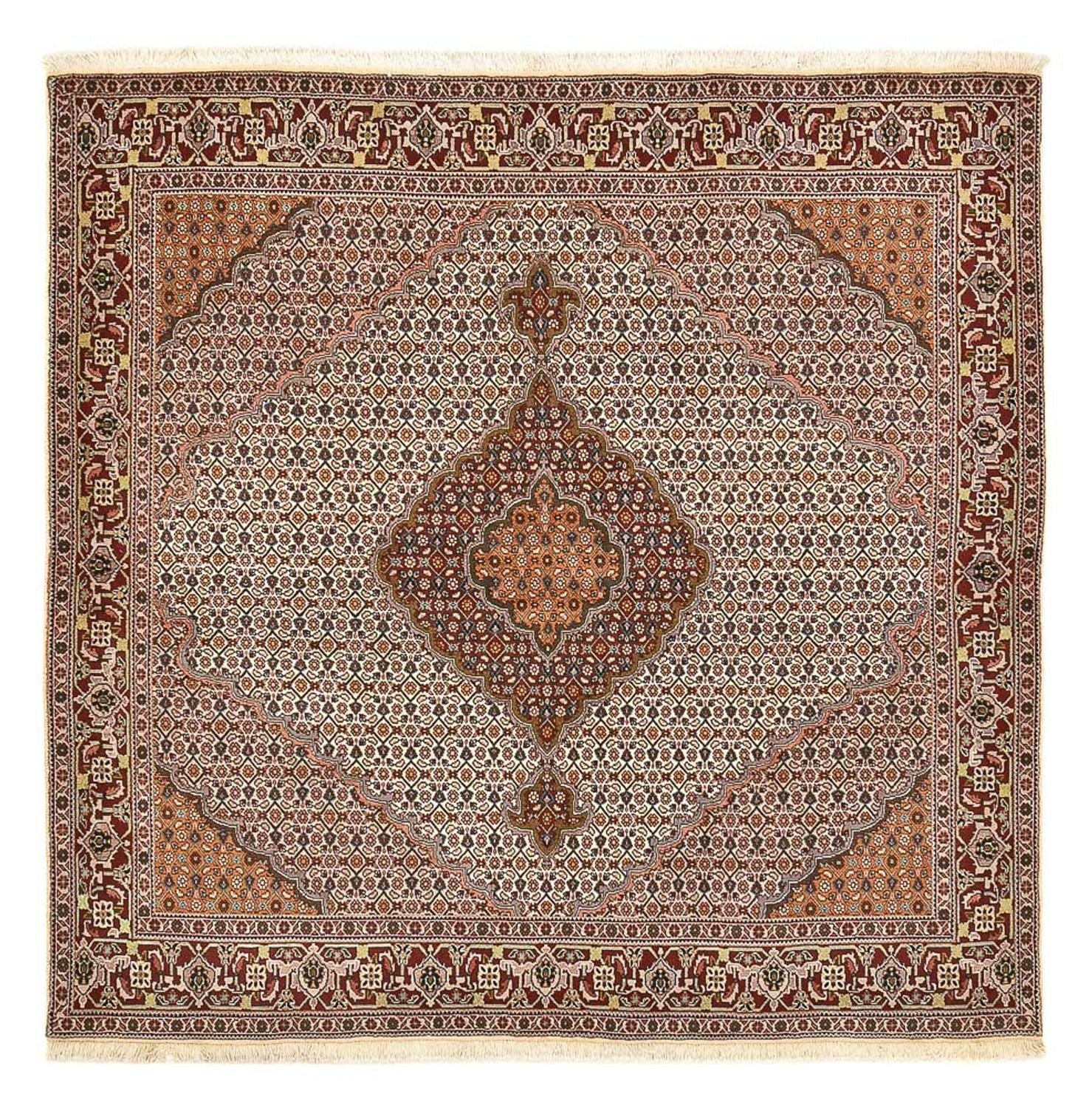 Perserteppich - Täbriz - Royal quadratisch  - 202 x 198 cm - hellbraun