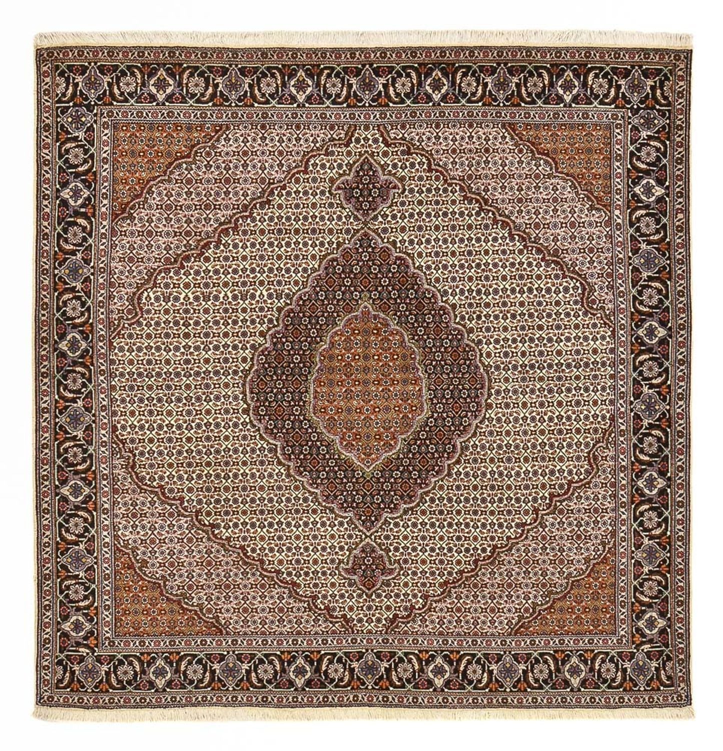 Perserteppich - Täbriz - Royal quadratisch  - 210 x 200 cm - hellbraun
